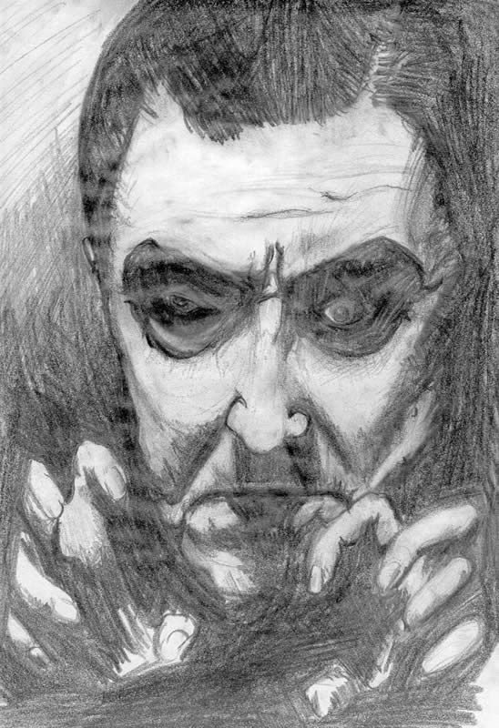 Bela Lugosi pencil render